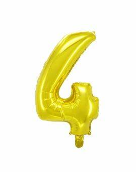 cijferballon goud 32 cm - 4