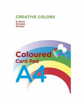 Gekleurd karton - A4 - 9 kleuren - 36 vellen