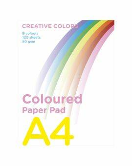 Gekleurd papier - A4 - 9 kleuren - 120 vellen