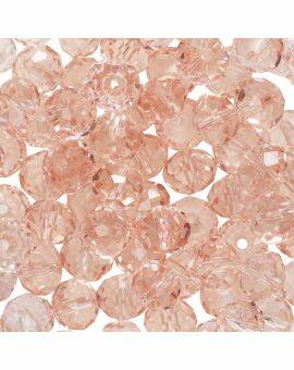 Panduro glaskralen - facet - 80 stuks - roze