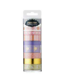 Panduro papertape tube - 8 stuks - roze designs
