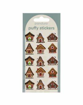 Puffy stickers - 15 stuks - gingerbread houses