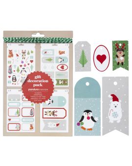Set cadeau accessoires - labels en stickers - Kerst