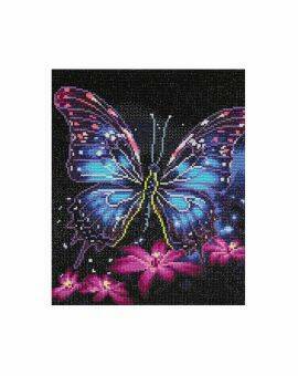 Diamond painting kit - 33x40 cm - vlinder lichtgevend