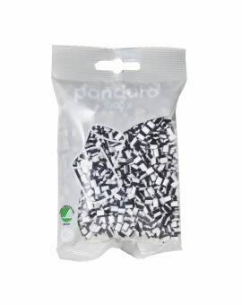 Panduro strijkkralen - 1000 stuks - 51 mix stripes black & white