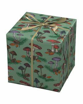 Cadeaupapier - 10 meter - bospaddenstoelen