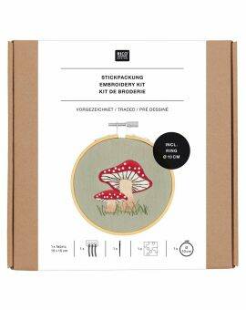 Rico Design borduurpakket - paddenstoelen