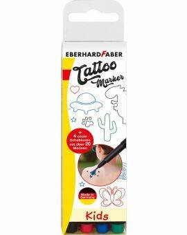 Tattoo stiften - 4 stuks + sjablonen