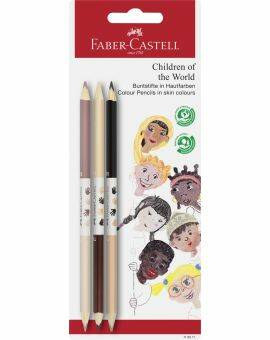 Faber-Castell - kleurpotloden - Children of the World huidtinten - 3 stuks