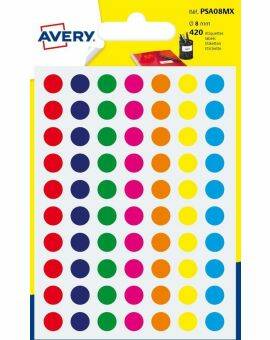 Ronde stickers - 8 mm - 7 kleuren