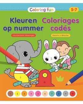 Kleurboek - Kleuren op nummer kleurblok