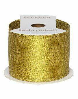 Lint - 8 meter - 40 mm - goud glitters