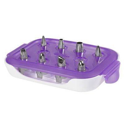 Wilton 2104-1368 Tüllen Set Deluxe, Edelstahl, Lila, 6.12 x 21.92 x 20