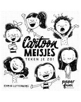 Boek - Paperfuel - Cartoon meisjes teken je zo!