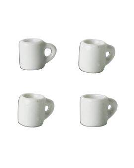 Het Muizenhuis - mini's - 4 porseleinen kopjes