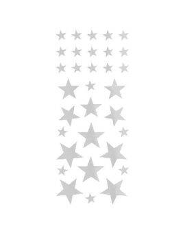 Stickers sterren - 128 stuks - zilverkleurig