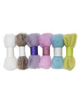 Nepal wool lamswolset  6x 2 gram- Pastel