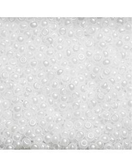 Rocailles - 9/0 - wit semi-transparant