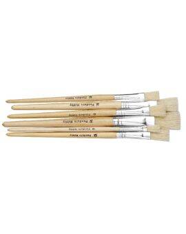 Panduro penselen set - vernis - plat - 6 stuks