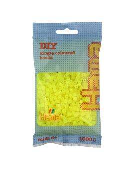 Hama Midi - strijkkralen - 1000 stuks - translucent neon yellow 34