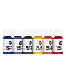 Textielverf set - lichte stoffen - 6x 50 ml - regenboog