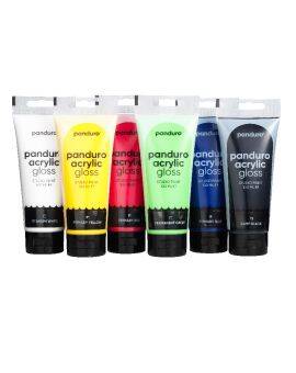 Panduro acrylverf set - 6 stuks - glans primair
