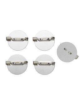 Broche pins - 21 mm - 5 stuks - zilverkleurig