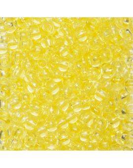 Rocailles - 6/0 - lichtgeel transparant