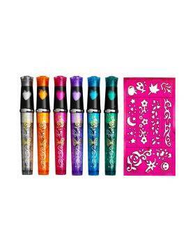 Tattoopennen - 6 kleuren