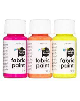 Textielverf set - lichte stoffen - 3x 50 ml - neon