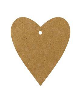 Tags hart - 24 stuks - kraft