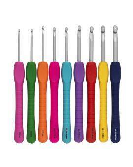 Pony haaknaalden set - ergonomisch - 9 maten - 2 tot 6 mm