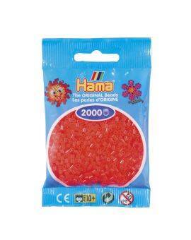 Hama Mini - strijkkralen - 2000 stuks - translucent neon red 35