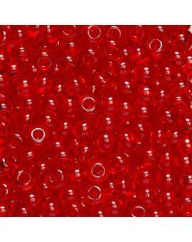 Rocailles - 6/0 - rood transparant