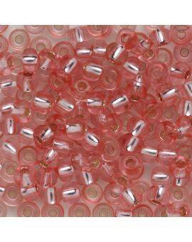 Rocailles - 6/0 - roze metaal kern