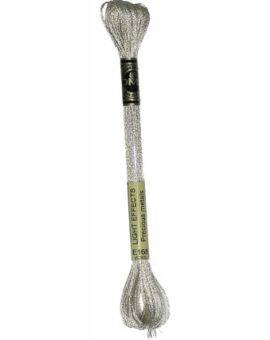 DMC Mouliné Light Effects - E168 zilverkleurig