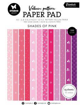 Studio Light Vellum paper pad - Spring Pink