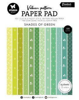 Studio Light Vellum paper pad - Spring Green