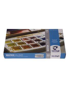 van Gogh aquarelverf set - 24 napjes in kunststof doos