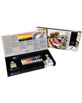 van Gogh olieverf advanced set - 10 kleuren/20 ml + accessoires