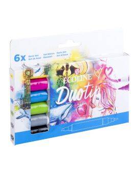 Ecoline Duotip markers set - 6 stuks - basis
