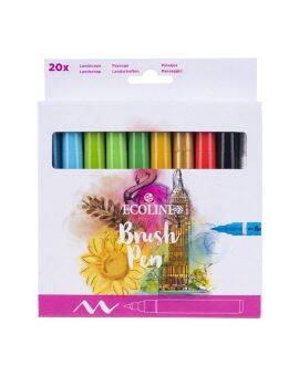 Ecoline Brush Pen set - 20 stuks - landschappen