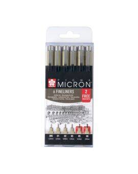 Sakura Pigma Micron fineliners - 4 + 2 gratis