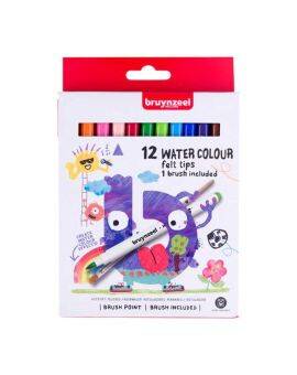 Bruynzeel waterverf viltstiften - 12 kleuren