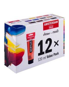 Amsterdam acrylverf set - 12x 120 ml