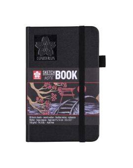 Sakura schetsboek - 9 x 14 cm - zwart papier