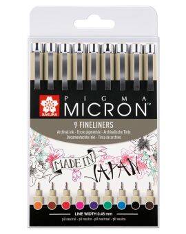 Sakura Pigma Micron - 05 etui - 9 kleuren
