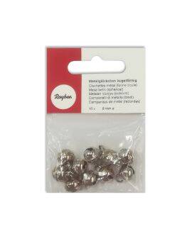 Belletjes - 9 mm - 10 stuks - zilverkleurig