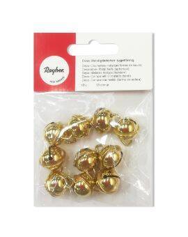 Belletjes - 15 mm - 10 stuks - goudkleurig