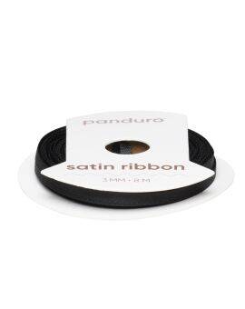 Satijnlint - 3 mm - zwart